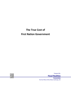 The True Cost of First Nation Government