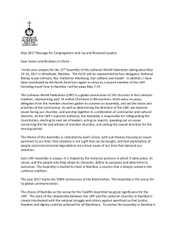 May 2017 - Alberta Synod