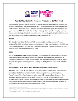 Taco Bell Foundation for Teens and &ldquo;Graduate to Go&rdquo; Fact