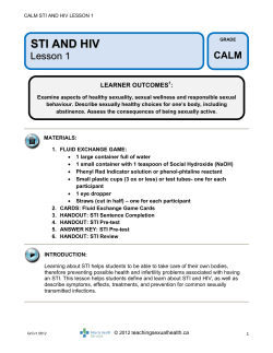 STI AND HIV - Teaching Sexual Health