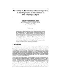 Modularity in the motor system: decomposition of muscle patterns as