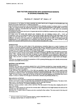 RISK FACTORS ASSOCIATED WITH ADVENTITIOUS BURSITIS IN