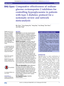 Comparative effectiveness of sodium- glucose co