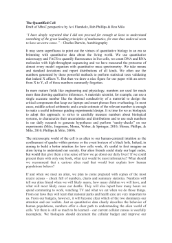 The Quantified Cell - Rob Phillips Group