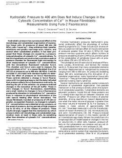 Hydrostatic Pressure to 400 atm Does Not Induce