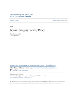 Japan`s Changing Security Policy