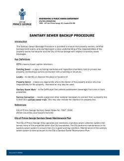 sanitary sewer backup procedure