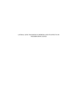 Lateral Gene Transfer in Operons and Its Effects on