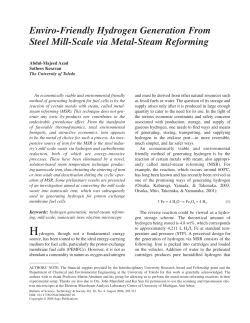 Enviro-Friendly Hydrogen Generation From Steel