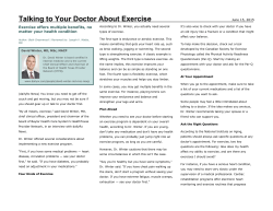 Talking to Your Doctor About Exercise