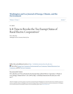 Is It Time to Revoke the Tax-Exempt Status of Rural Electric