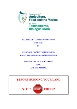 Terms and Conditions for the 2014 EU Single Payment Scheme