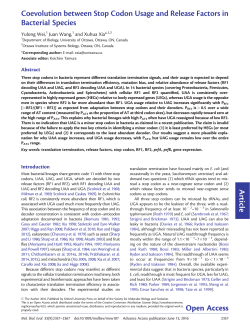 Coevolution between Stop Codon Usage and Release Factors in