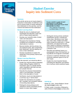Student Exercise Inquiry into Sediment Cores