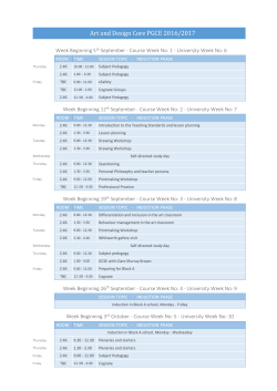 Subject Programme Art and Design