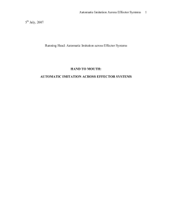 Hand to mouth: automatic imitation across effector
