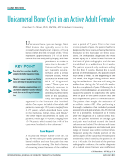 Unicameral Bone Cyst in an Active Adult Female