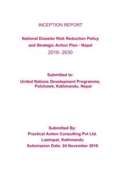 inception report - Nepal Disaster Risk Reduction Portal