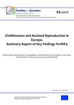 Childlessness and Assisted Reproduction in Europe. Summary