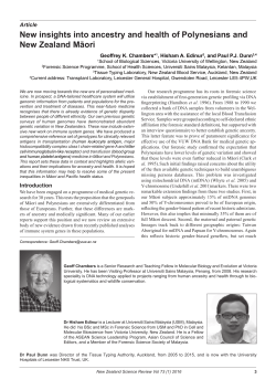 New insights into ancestry and health of Polynesians and New