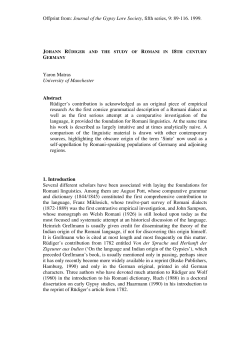 Journal of the Gypsy Lore Society, fifth series, 9