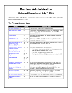 Runtime Administration