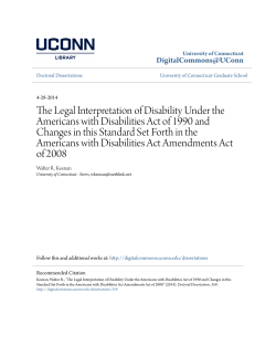 The Legal Interpretation of Disability Under the Americans with