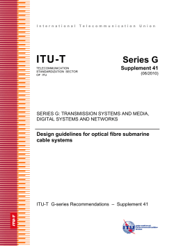 Design guidelines for optical fibre submarine cable systems