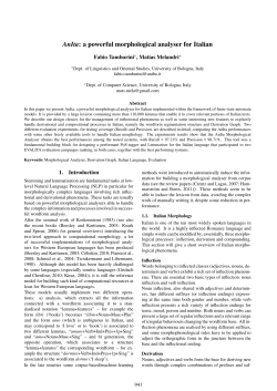 AnIta: a powerful morphological analyser for Italian