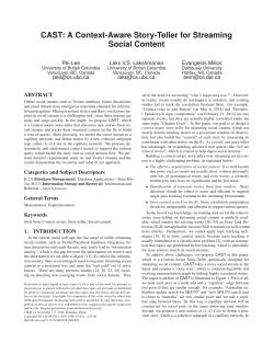 CAST: A Context-Aware Story-Teller for Streaming Social Content