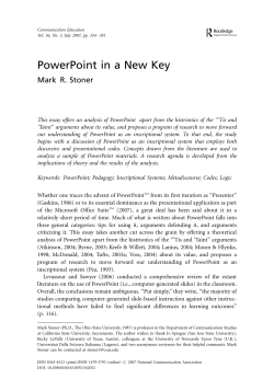 PowerPoint in a New Key