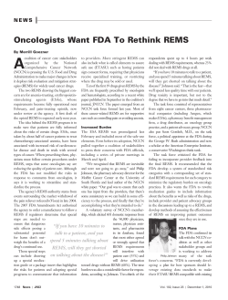 Oncologists Want FDA To Rethink REMS