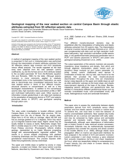 Geological mapping of the near seabed section on
