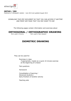 ORTHOGONAL / ORTHOGRAPHIC DRAWING ISOMETRIC DRAWING