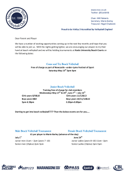 Come and Try Beach Volleyball Junior Beach Volleyball Male