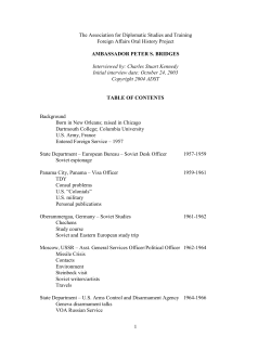 Bridges, Peter S. - Association for Diplomatic Studies and Training