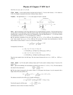 Physics 43 Chapter 37 HW Set 5
