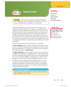 Indirect Proof