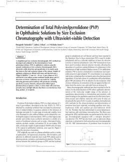 Determination of Total Polyvinylpyrrolidone (PVP) in Ophthalmic