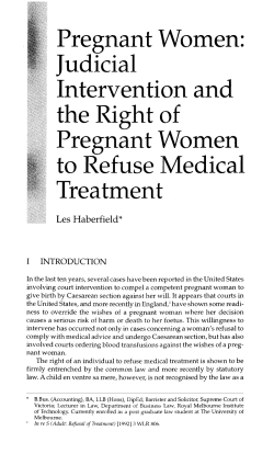 Pregnant Women: Judicial Intervention and the Right of