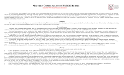 Goal 1 Rubric (Written Communication)