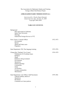 Huhtala, Marie Therese - Association for Diplomatic Studies and
