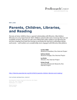 Parents, Children, Libraries, and Reading