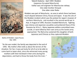 Takeshi Kodama: April 1943 Mukden (Japanese Occupied