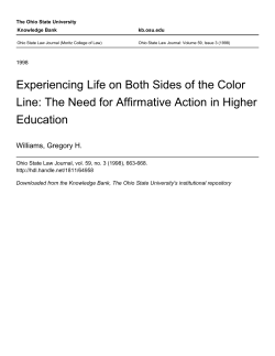 Experiencing Life on Both Sides of the Color Line: The Need for