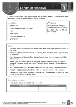 Physics Practical and Assessment Teacher Pack Chapter 3