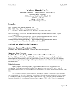 Michael Harris Ph.D. - Tennessee State University