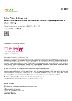 Hidden privatization of public education in Cambodia