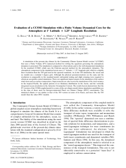 Evaluation of a CCSM3 Simulation with a Finite Volume Dynamical
