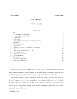 Set theory&dagger; Peter J. Kahn